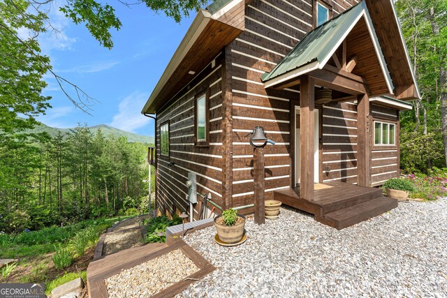 457 Monroe Ridge Rd, Sautee Nacoochee, GA 30571 - property entrance featuring a mountain view