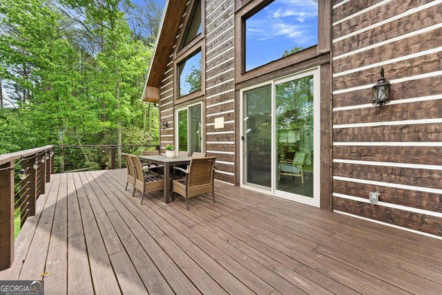 457 Monroe Ridge Rd, Sautee Nacoochee, GA 30571 - deck featuring outdoor dining area