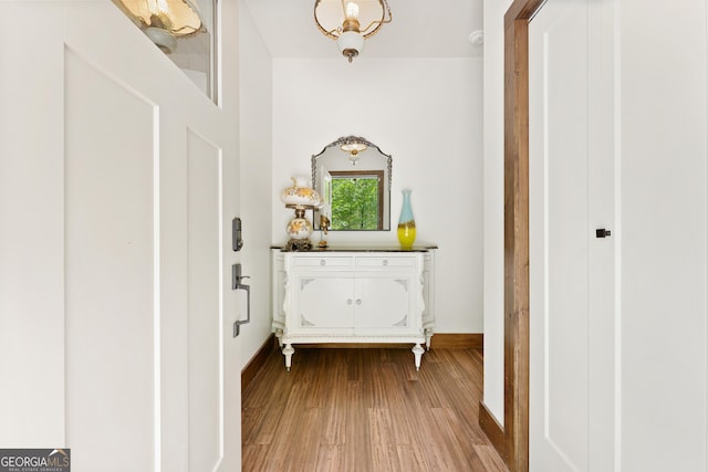 457 Monroe Ridge Rd, Sautee Nacoochee, GA 30571 - foyer entrance with baseboards and wood finished floors