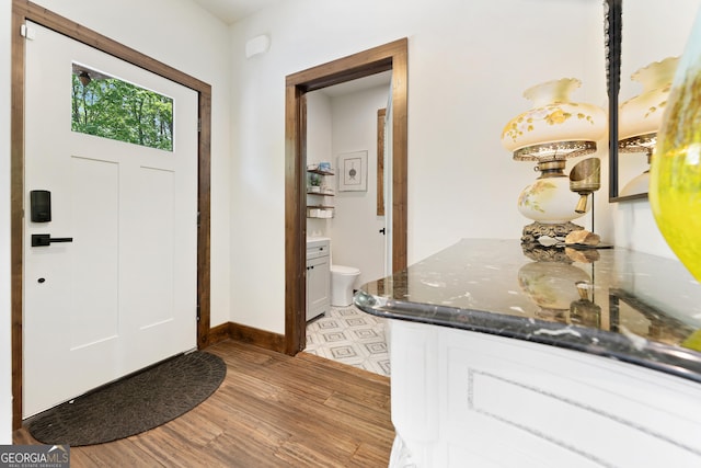 457 Monroe Ridge Rd, Sautee Nacoochee, GA 30571 - foyer featuring light wood finished floors and baseboards