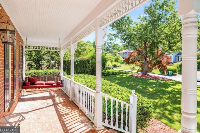 4259 Kings Troop Rd, Stone Mountain, GA 30083 - porch with a yard