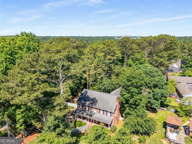 4259 Kings Troop Rd, Stone Mountain, GA 30083 - aerial view of a heavily wooded area
