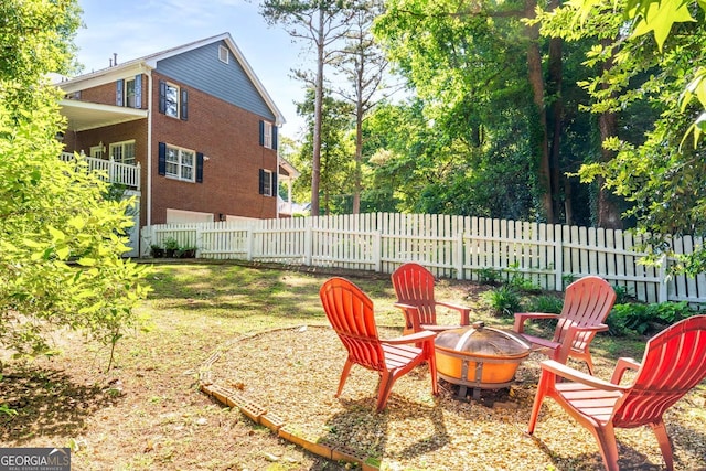 4259 Kings Troop Rd, Stone Mountain, GA 30083 - view of yard featuring an outdoor fire pit
