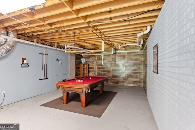 40 Wenham Ln, Sharpsburg, GA 30277 - recreation room featuring concrete flooring and pool table