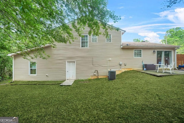 2959 Pritchards Mill Trl, Douglasville, GA 30135 - rear view of house with a patio and a yard