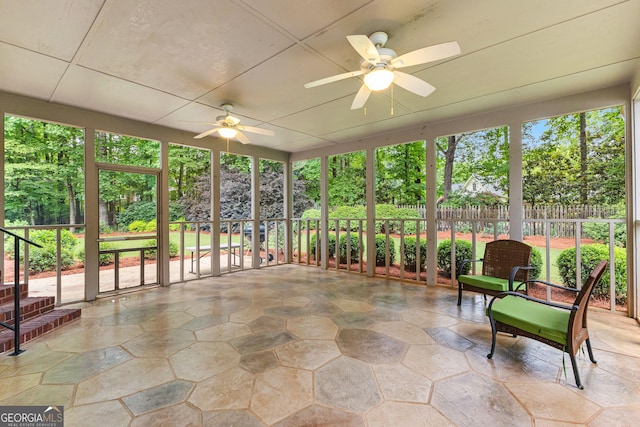 160 Torrey Pines Ct, Newnan, GA 30265 - sunroom with a ceiling fan