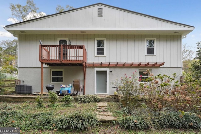 4442 Mclain Cir, Acworth, GA 30101 - rear view of house featuring cooling unit and a balcony
