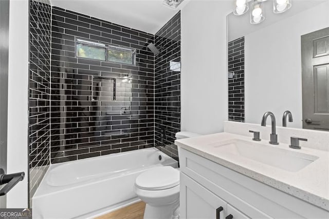 4166 Riverhill Ct, Roswell, GA 30075 - full bathroom featuring vanity, shower / bathtub combination, and wood finished floors