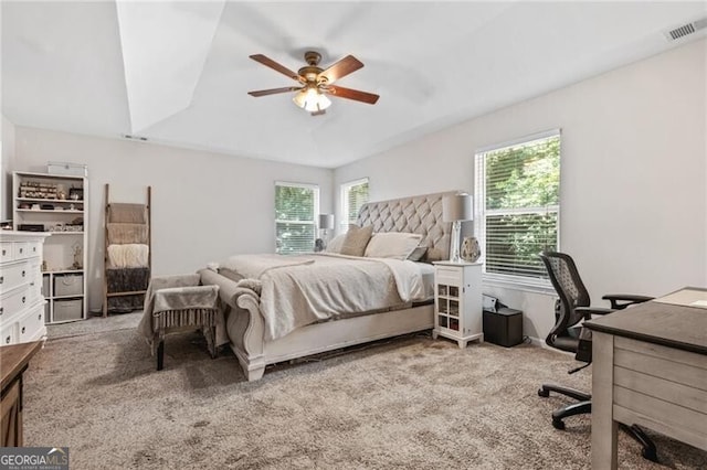 130 Nacoochee Way, Canton, GA 30114 - bedroom featuring carpet floors, a desk, and a ceiling fan
