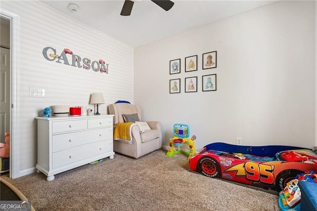 130 Nacoochee Way, Canton, GA 30114 - bedroom featuring carpet floors and ceiling fan