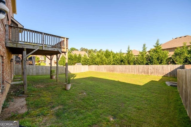 1021 Reddy Farm Rd, Grayson, GA 30017 - fenced backyard featuring a deck