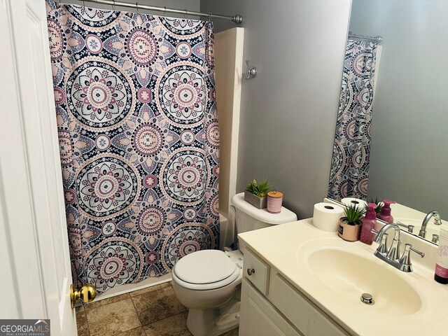 789 Winbrook Dr Unit 1, Mcdonough, GA 30253 - full bath with vanity and a shower with shower curtain