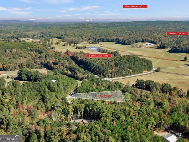 560 Coots Lake Rd, Rockmart, GA 30153 - aerial overview of property's location featuring a heavily wooded area