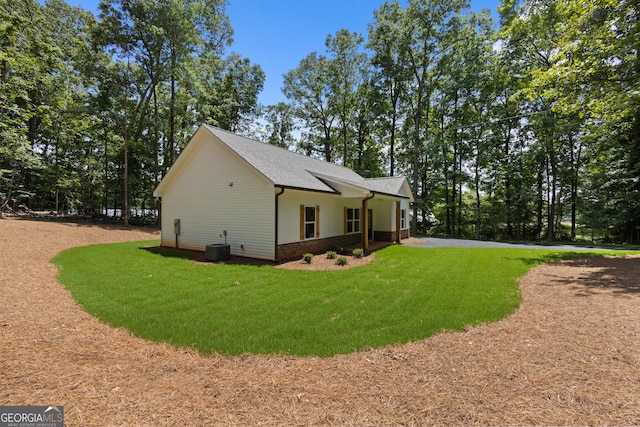 560 Coots Lake Rd, Rockmart, GA 30153 - view of home's exterior featuring a lawn and a central air condition unit