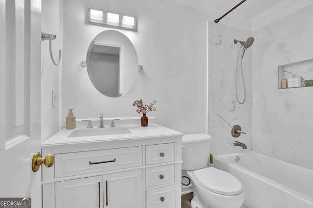 13300 Morris Rd Unit 62, Alpharetta, GA 30004 - bathroom with vanity, toilet, and  shower combination