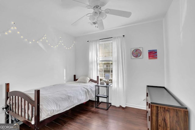 13300 Morris Rd Unit 62, Alpharetta, GA 30004 - bedroom with wood finished floors, baseboards, and ceiling fan