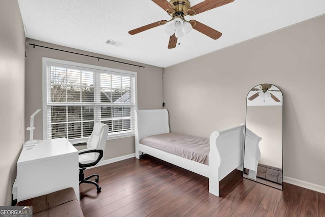 13300 Morris Rd Unit 62, Alpharetta, GA 30004 - bedroom with wood finished floors, baseboards, and ceiling fan