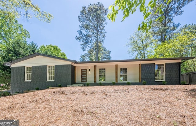 3350 Pine Meadow Rd NW, Atlanta, GA 30327 - ranch-style house with brick siding and a porch