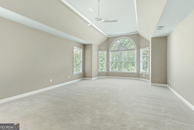 140 Longwater Cv, Roswell, GA 30075 - spare room featuring healthy amount of natural light, carpet, baseboards, and lofted ceiling