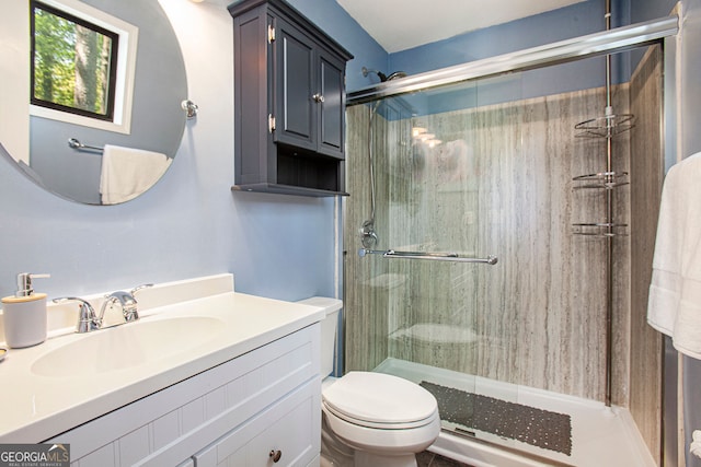 2022 Ramblewood Ct NE, Marietta, GA 30062 - bathroom featuring a stall shower and vanity