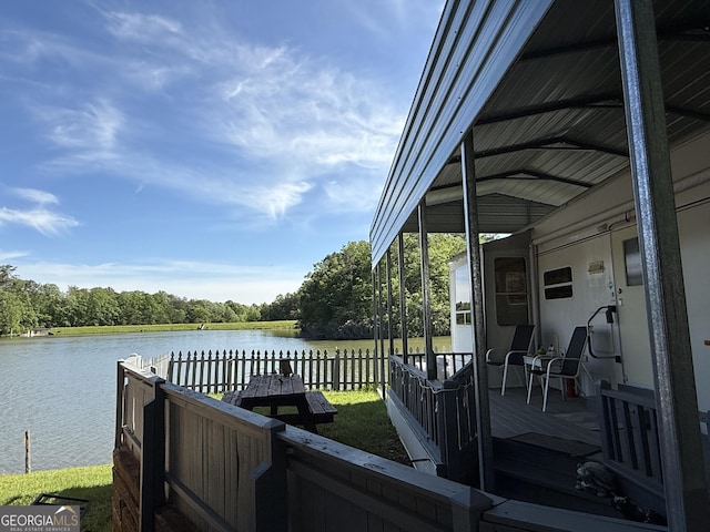 1031 Mountain Shadows Dr Unit 90A, Cleveland, GA 30528 - wooden terrace featuring a water view