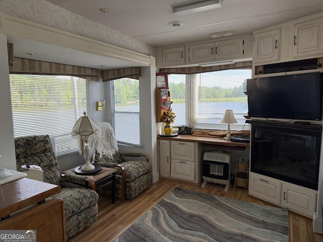 1031 Mountain Shadows Dr Unit 90A, Cleveland, GA 30528 - living room featuring heating unit and light wood-style flooring