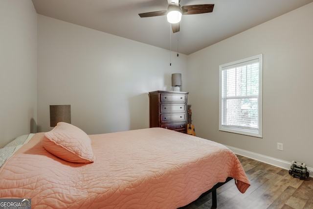 1860 Old W Broad St, Athens, GA 30606 - bedroom featuring wood finished floors, baseboards, and a ceiling fan