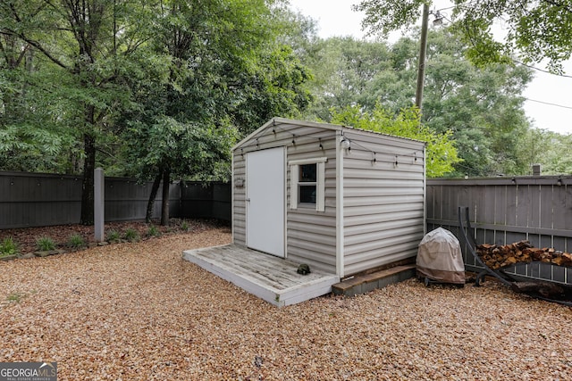 1860 Old W Broad St, Athens, GA 30606 - view of shed featuring a fenced backyard