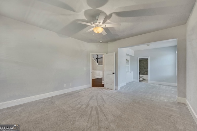 1231 Fawndale Dr NW, Kennesaw, GA 30152 - carpeted empty room featuring ceiling fan and baseboards