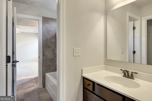 1231 Fawndale Dr NW, Kennesaw, GA 30152 - bathroom with vanity and stone finish floors