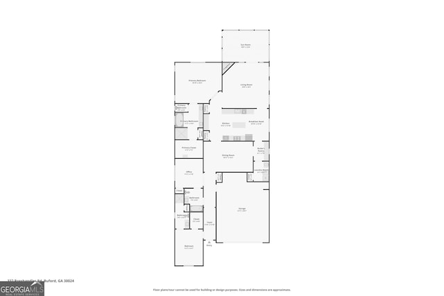 332 Rosshandler Rd, Suwanee, GA 30024 - floor plan / room layout
