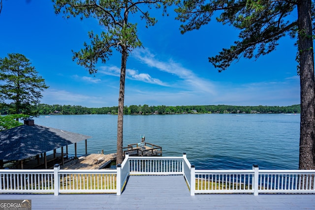 230 Kelly Dr, Hamilton, GA 31811 - dock featuring a water view and boat lift