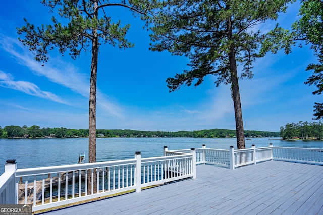 230 Kelly Dr, Hamilton, GA 31811 - wooden deck featuring a water view
