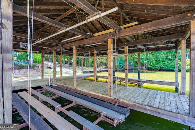 230 Kelly Dr, Hamilton, GA 31811 - dock area featuring boat lift