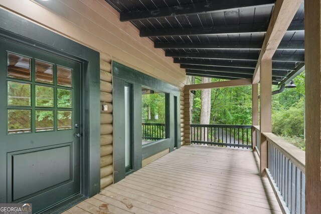 853 Bates Rd, Ellijay, GA 30540 - view of wooden terrace
