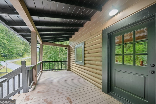853 Bates Rd, Ellijay, GA 30540 - view of wooden terrace