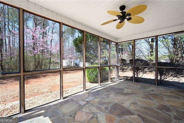 85 Stiles Dr, Dallas, GA 30132 - unfurnished sunroom with ceiling fan and healthy amount of natural light