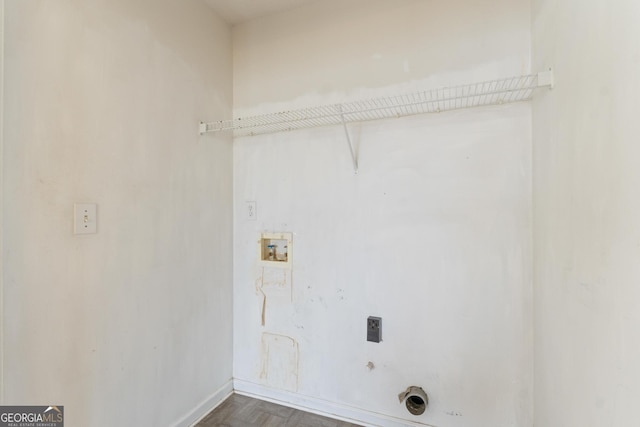 3599 Salem Glen Rd, Lithonia, GA 30038 - laundry room featuring hookup for an electric dryer, hookup for a washing machine, and baseboards