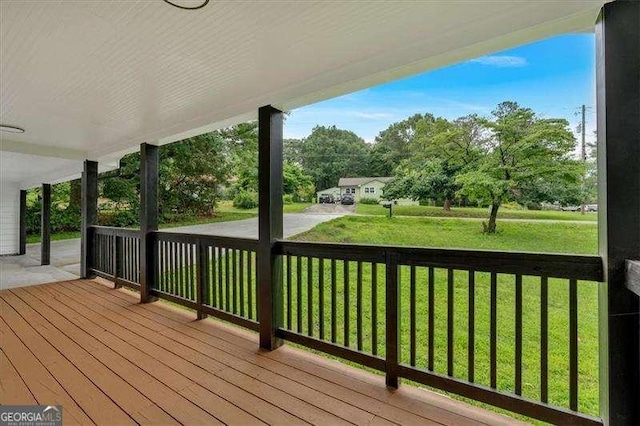 2326 Brackett St SW, Marietta, GA 30060 - wooden deck featuring a yard