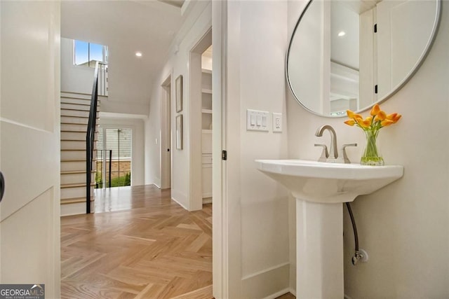 4757 Lake Forrest Dr NW, Atlanta, GA 30342 - bathroom with baseboards and recessed lighting