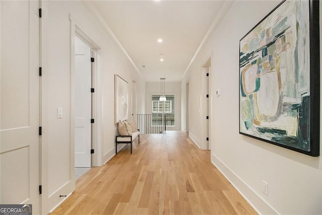 4757 Lake Forrest Dr NW, Atlanta, GA 30342 - hall featuring light wood-style flooring and baseboards