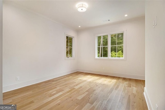 4757 Lake Forrest Dr NW, Atlanta, GA 30342 - spare room with baseboards, light wood-type flooring, and recessed lighting