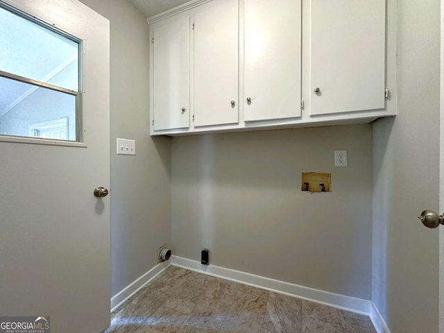 120 Watson Dr, Athens, GA 30605 - laundry area featuring hookup for a washing machine, baseboards, and cabinet space