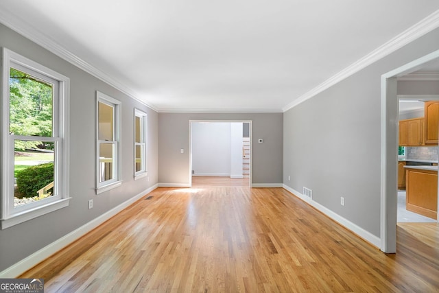 2717 Hearthstone Cir, Marietta, GA 30062 - spare room with light wood-style floors and crown molding