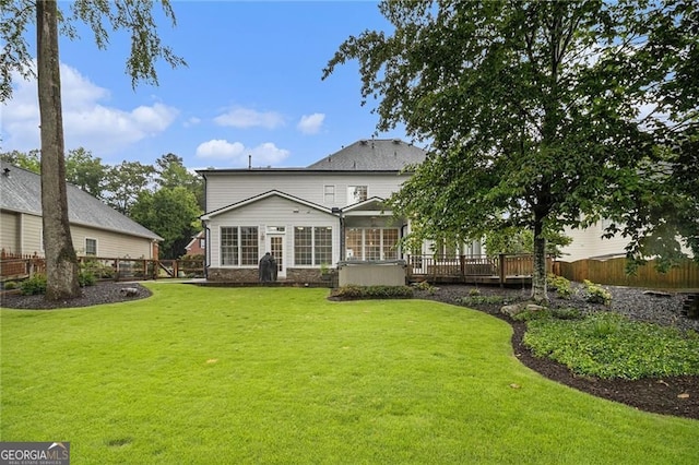 525 Arbor Creek Ct, Roswell, GA 30076 - back of house with a deck