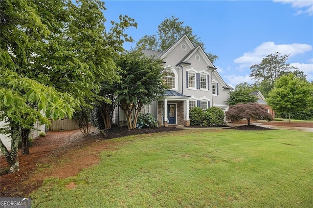 525 Arbor Creek Ct, Roswell, GA 30076 - view of front of home with stone siding and stucco siding