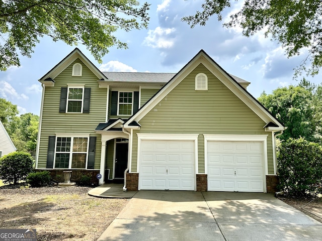 234 Silver Arrow Cir, Austell, GA 30168 - traditional home with concrete driveway and an attached garage