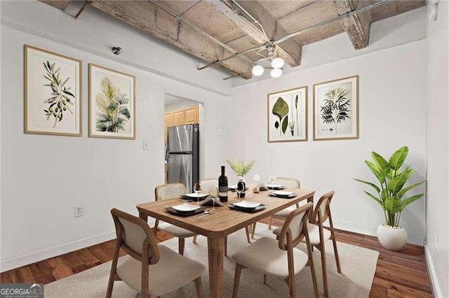 2479 Peachtree Rd NE Unit 305, Atlanta, GA 30305 - dining area with wood finished floors and a chandelier