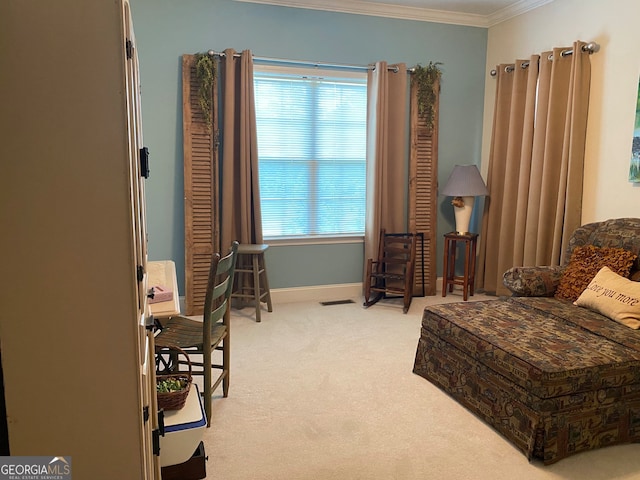 475 Harbour Shores Dr, Jackson, GA 30233 - sitting room with crown molding, carpet floors, and baseboards