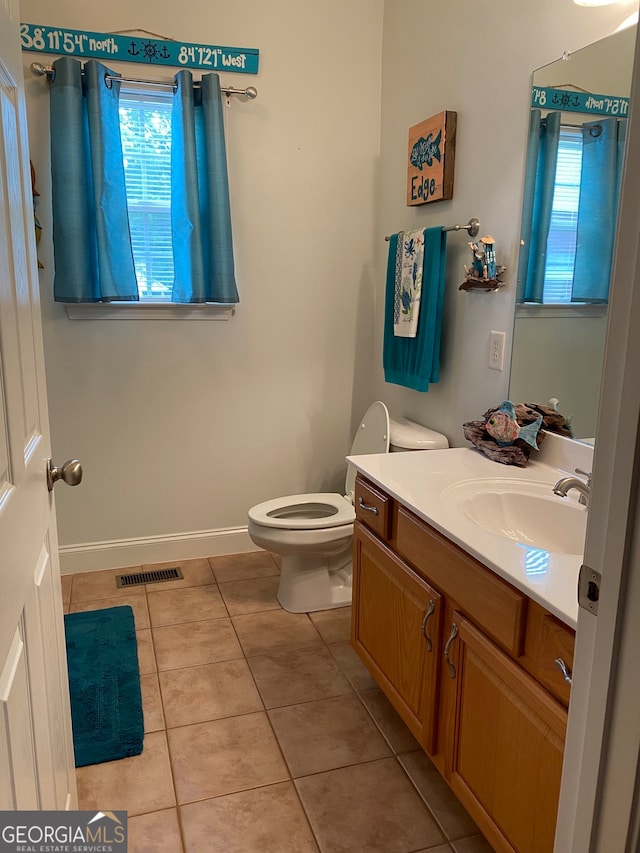 475 Harbour Shores Dr, Jackson, GA 30233 - bathroom with vanity, tile patterned floors, toilet, and baseboards